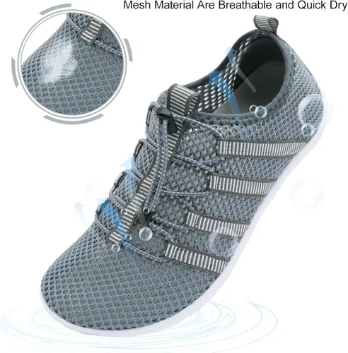 Vista 3 de JIASUQI Zapatos deportivos para senderismo y playa, zapatos acuáticos descalzos, para natación, deportes, caminar, para mujeres y hombres