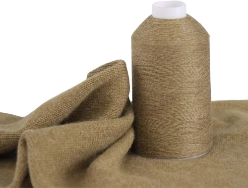 Vista 7 de Hilo 100% de cachemira, 100g de cachemira mongola lujosamente suave pura en cono para tejer a mano y ganchillo (flor beige)