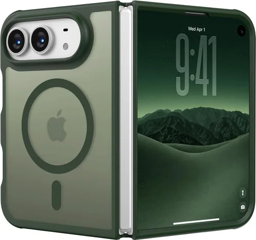 Vista 13 de Funda magnética para iPhone 17, protección resistente, color blanco antiguo