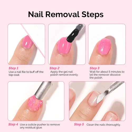 Vista 6 de MelodySusie - Kit removedor de esmalte de uñas de gel con removedor de manicura, 0.5 fl oz