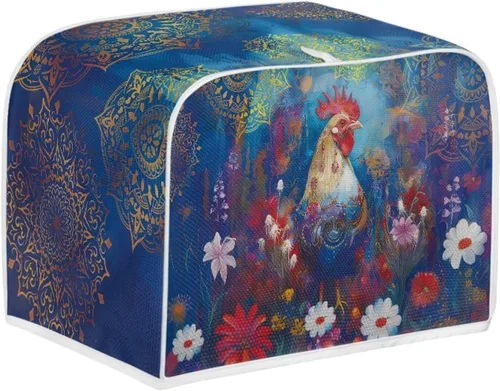 Vista 46 de Dolyues Beach Toaster Cover 2 Slice Universal Size Microwave Oven Dustproof Cover Women Gift Small Bread Cover with Portable Handle