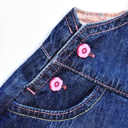 Vista 5 de Peacolate Vestido de tirantes lindo casual de mezclilla para bebé niña de 3M-3 años