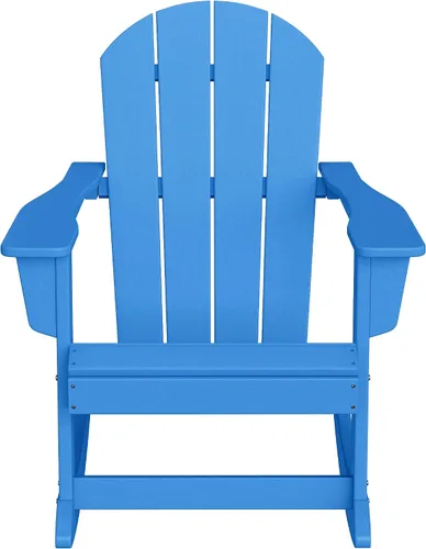 Vista 51 de WestinTrends Silla mecedora Malibu de poliéster para exterior/patio Adirondack, Negra
