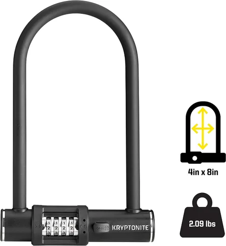 Vista 5 de Kryptonite Paquete de candado para bicicleta: bloqueo en U, cable de seguridad y bloqueo combinado