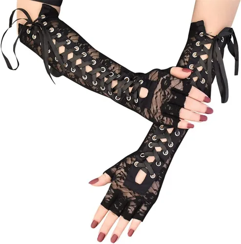Vista 11 de Guantes de encaje de muchos estilos para mujeres o niñas Manga de brazo ahuecada años 80