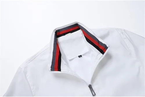 Vista 5 de JUNGE Chándal deportivo para hombre con cremallera completa, casual, cuello alto, ligero, trajes deportivos para correr, abrigo y pantalones
