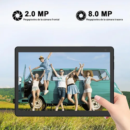 Vista 8 de COOPERS Tablet Android de 10 pulgadas, 6 GB de RAM+32 GB ROM tabletas de computadora compatibles con 1 TB expandir, pantalla táctil IPS de 1280 *