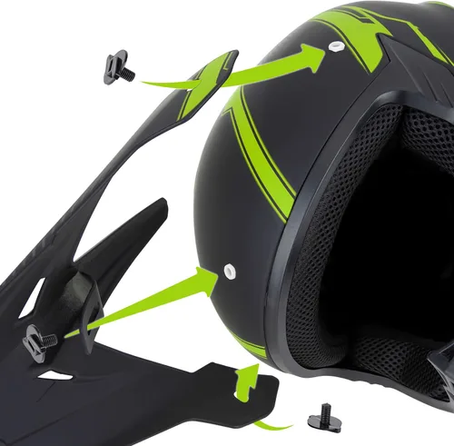 Vista 6 de CARTMAN Adult Full Face Motorcycle Helmet, DOT Approved Dirt Bike Helmet, Matte Black and Red for Offroad, ATV, and Motocross