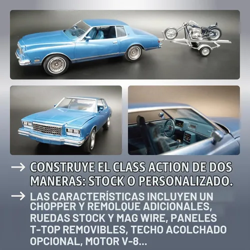 Vista 3 de MPC 1980 Chevy Monte Carlo Class Action 2T 1:25 Kit de modelo a escala 1:25