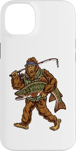 Vista 15 de iPhone 16 Brook Trout River Fishing Bigfoot Hunting Fishermen Case