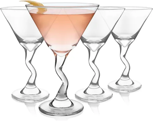 Vista 10 de Libbey Entertaining Essentials - Juego de 6 vasos de Martini altos, delgados, con forma triangular, vasos de cóctel clásicos para vinos, cócteles