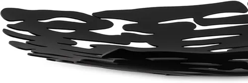 Vista 3 de Alessi Centro de mesa "Bark" en acero coloreado con resina epoxi, negro