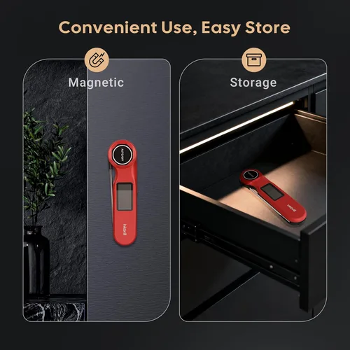 Vista 8 de Termómetro digital de lectura instantánea recargable impermeable para carne 0.5 Sec Professional Grill Thermometer Kitchen Cooking with