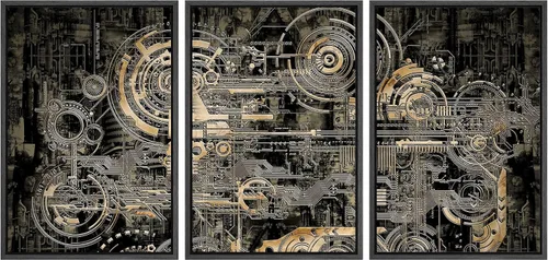 Vista 74 de wall26 Lienzo enmarcado para pared, juego de arte exótico tropical, océano, mar, avión, puesta de sol, transporte, fotografía, realismo, decorativo