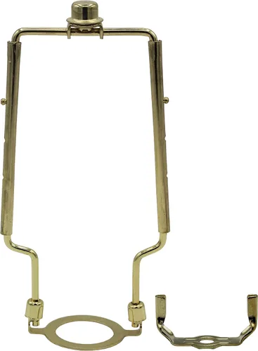 Vista 8 de Creative Hobbies Arpa de lámpara ajustable de 8 pulgadas, 9 pulgadas, 10 pulgadas, incluye base regular y base Uno y remate (latón antiguo)