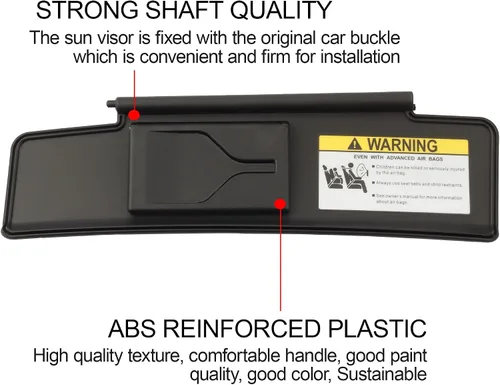 Vista 5 de Dasbecan - Visera solar izquierda compatible con Mazda MX-5 Miata 2006-2015