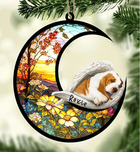Vista 93 de Atrapasoles conmemorativo personalizado para perros, adorno navideño de Airedale Terrier, recuerdo por pérdida de mascota, regalos conmemorativos
