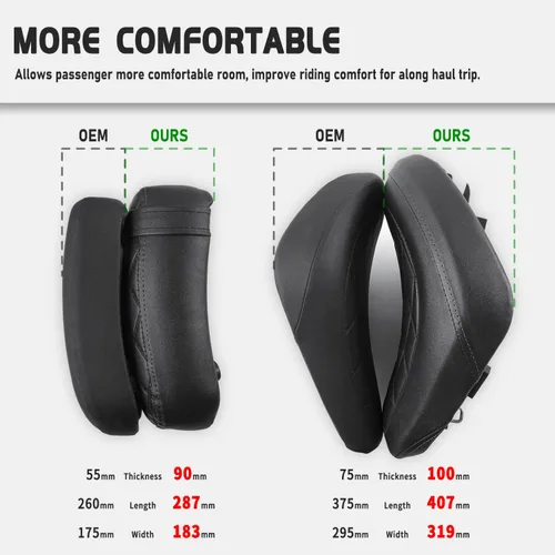 Vista 8 de Asiento delantero para moto para Honda Rebel 500 300 CMX500 CMX300 2017 2018 2019 2020 2021 2022 2023 2024 2025 2026 Juego de almohadilla