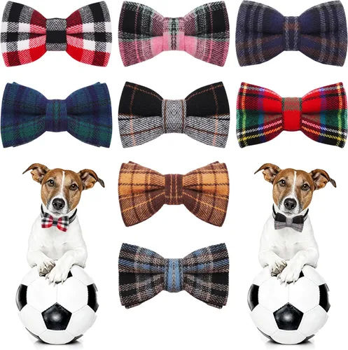 Vista 27 de PET SHOW Paquete de 8 pajaritas a cuadros para perros pequeños