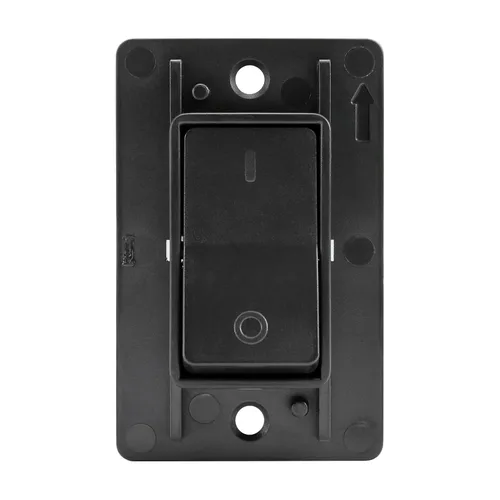 Vista 7 de Interruptor de encendido/apagado moderno de SPST único con tapa, 12 voltios, para RV, remolque, cámper, con etiqueta adhesiva (Negro)