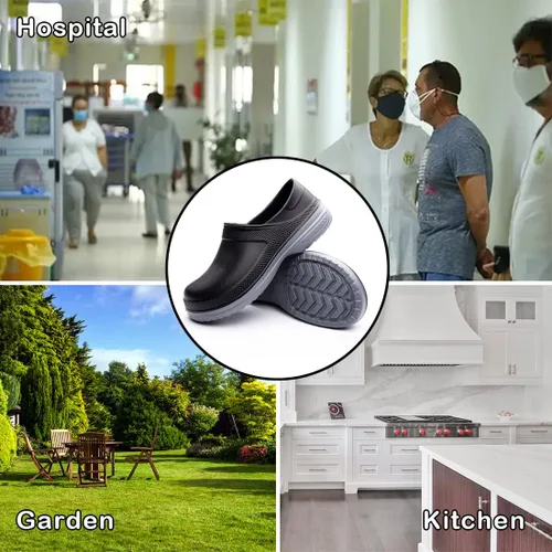 Vista 7 de Zapatos de chef para hombres y mujeres zuecos de cocina para hombres zapatos de cocina zapatos de trabajo de enfermera zapatos de trabajo