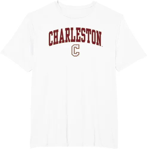Vista 12 de Charleston Cougars Arch Over Logo - Camiseta con licencia oficial, Negro