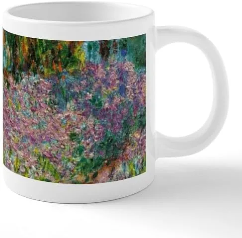 Vista 4 de CafePress Irises In Monets Garden At - Taza de café de cerámica de 20 onzas