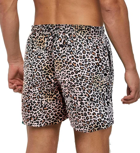 Vista 3 de Traje de baño para hombre corto de secado rápido con forro de malla, tendencia de moda Turnks