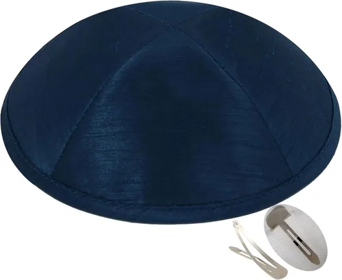 Vista 29 de Zion Judaica Deluxe Raw Silk Kippot Paquetes a granel o kipá individual incluye clips gratis