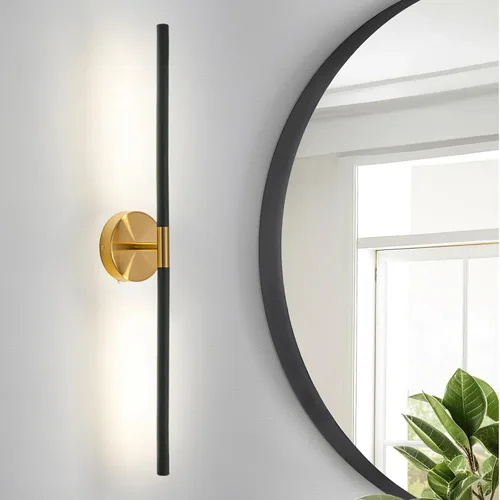 Vista 20 de Lámparas doradas para baño sobre espejo de 24 pulgadas, 18W 360° Giratorias Regulables 4000K Lámpara de Tocador LED de Latón, Luces de Tocador