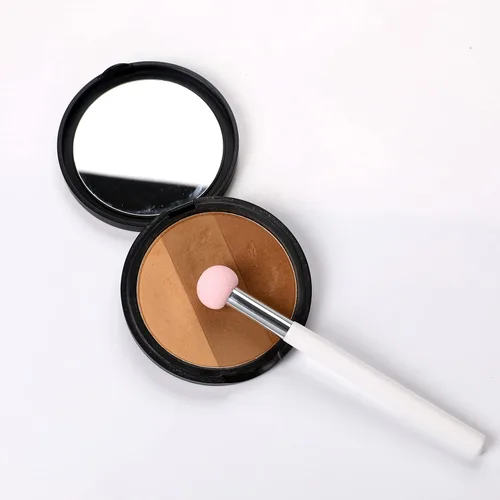Vista 5 de 6 esponjas de maquillaje para base, hongos, esponja con asa, corrector de polvo, aplicador, brocha para sombra de ojos para mujeres y niñas Rosa