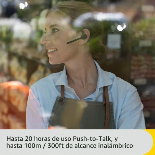 Vista 6 de Jabra Realiza 45 auriculares inalámbricos Bluetooth Push-to-Talk (PTT), micrófono con cancelación de ruido, funcionalidad Push-to-Talk, modo
