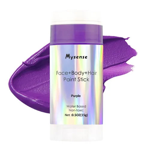 Vista 20 de Mysense Pintura en barra verde Amazon para el cabello de cara y cuerpo, maquillaje de Halloween, Elphaba Witch Gamora, color de cabello temporal