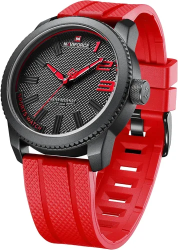 Vista 2 de NAVIFORCE Relojes deportivos impermeables para estudiantes, niños, hombres, reloj de banda de silicona con segunda mano