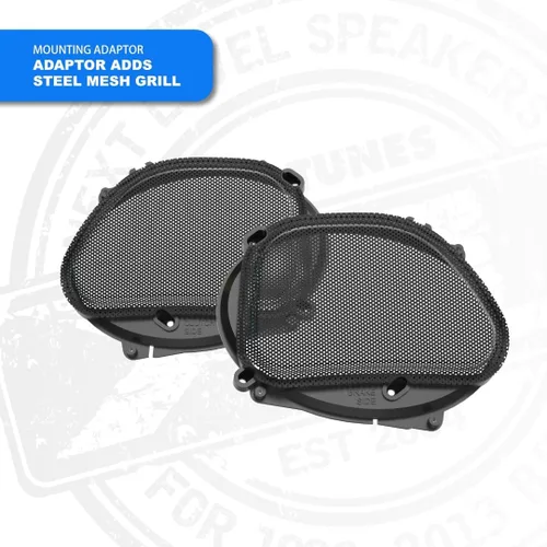 Vista 2 de Hogtunes 57 rejillas de altavoces frontales de malla (paquete de 2), se adapta a los modelos Harley-Davidson Road Glide 1998-2013