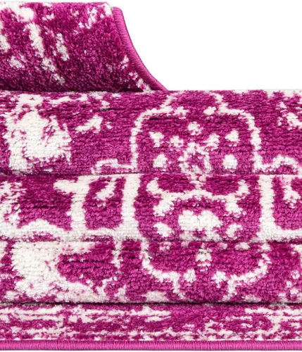 Vista 7 de Rugs.com Arlington Collection - Alfombra de pasillo de 12 pies, color morado, de pelo medio, perfecta para pasillos, entradas