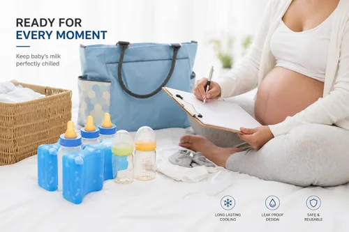 Vista 3 de Healthy Packers Ice Packs for Coolers Can Coolers Breastmilk Cooler Ice Pack Long-Lasting Reusable Ice Pack