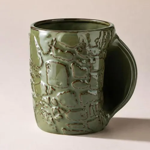 Vista 11 de Taza calentadora de manos de cerámica, tazas de café grandes de 24 Tierra Rústica Ombre