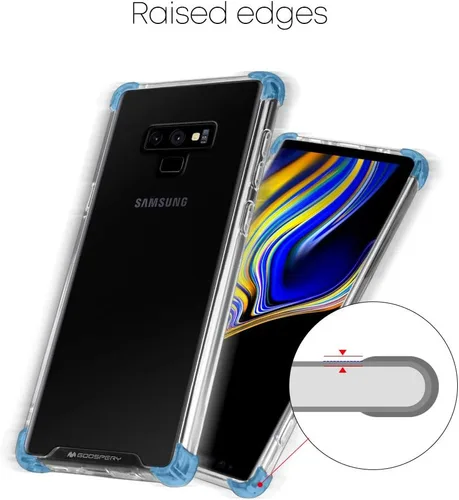 Vista 4 de GOOSPERY Funda para Galaxy Note 9, funda protectora transparente con esquinas reforzadas, a prueba de golpes, delgada, híbrida para Samsung Galaxy
