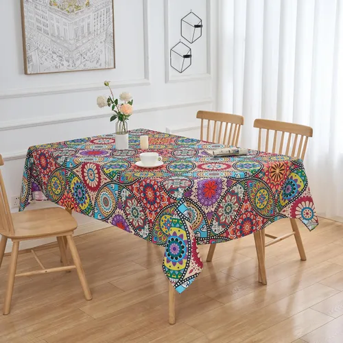 Vista 15 de Mantel Redondo Rosa de 60 Pulgadas Mantel a Cuadros Gingham - Cubierta de Mesa de Poliéster Rosa y Blanco a Cuadros Plaid Reutilizable Resistente al