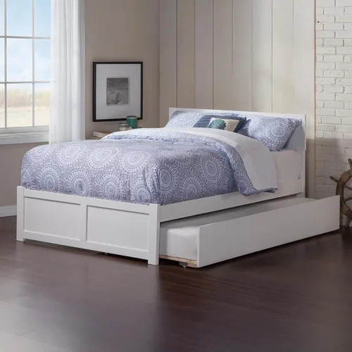 Vista 13 de AFI Orlando - Cama de plataforma de tamaño matrimonial con estribo y cama nido matrimonial, color gris