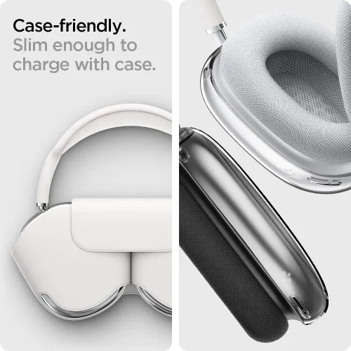 Vista 7 de Spigen Diseñada para AirPods Max y AirPods Max 2 (2020/2026) Ultra Hybrid Pro Clear Protector Protector Protector para los Oídos, transparente