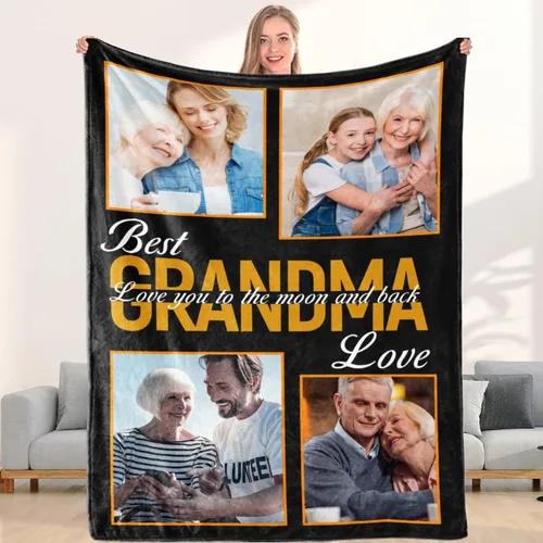 Vista 13 de Manta de collage de fotos personalizada, manta de diseño divertido, manta de fotos personalizadas, regalo facial para él, mantas de lujo ultrasuaves