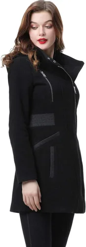 Vista 2 de BGSD Abrigo Carrie de lana de bloque de color para mujer (talla regular y grande)