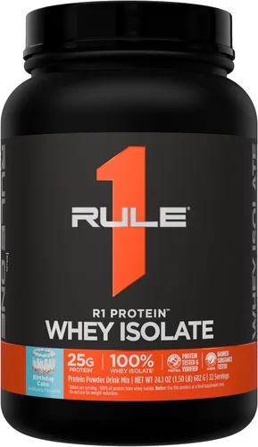 Vista 21 de Rule 1 Proteins R1 Protein Whey Isolate, crema de plátano, 23 porciones