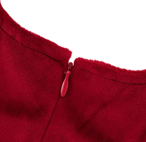 Vista 6 de famuka Vestido rojo de princesa de manga larga para niña pequeña