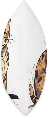 Vista 2 de Bengal Brilliance Design playful pet Playful - Almohada divertida de gato Bengala, 16 x 16 pulgadas, multicolor