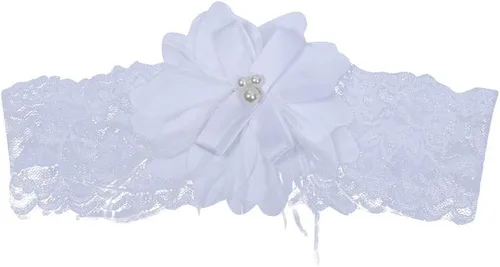 Vista 6 de Vestido bordado de bautismo para niña con cinta para el cabello 015meses
