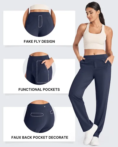 Vista 5 de G4Free ShiftReady - Pantalones de yoga para mujer Azul oscuro