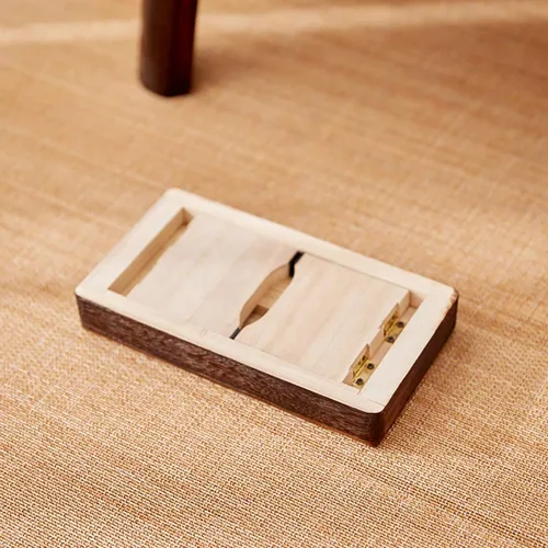 Vista 5 de Taburete bajo de madera plegable, estilo japonés, muebles tradicionales portátiles para el hogar, taburete tatami